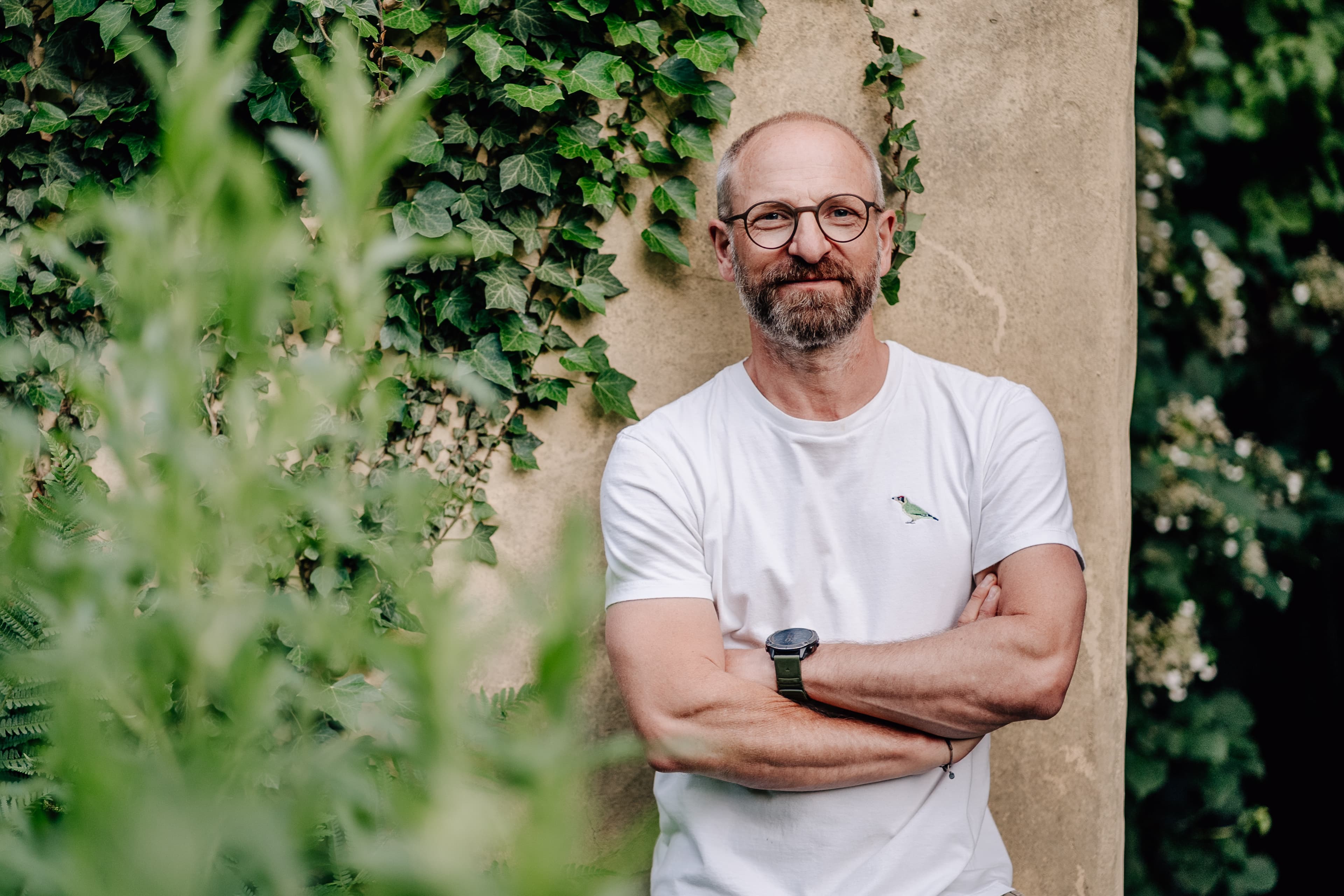 Sven Besch im Garten